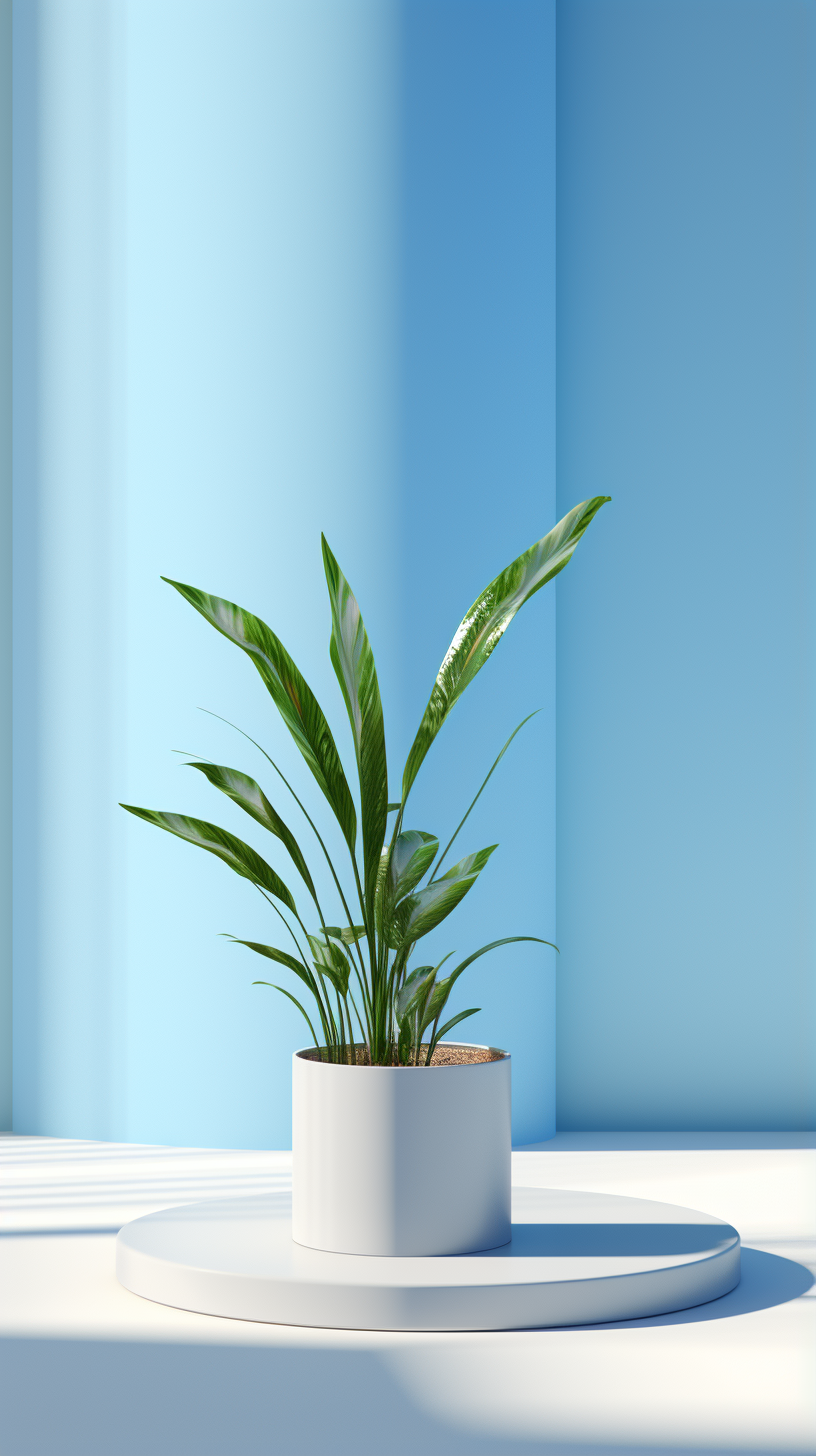 清新简约风绿植盆栽装饰图