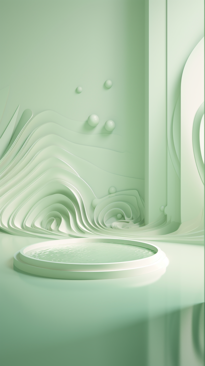 清新简约的3D几何背景宣传物料