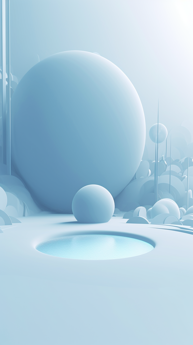 简约清新的3D蓝色几何背景电脑壁纸