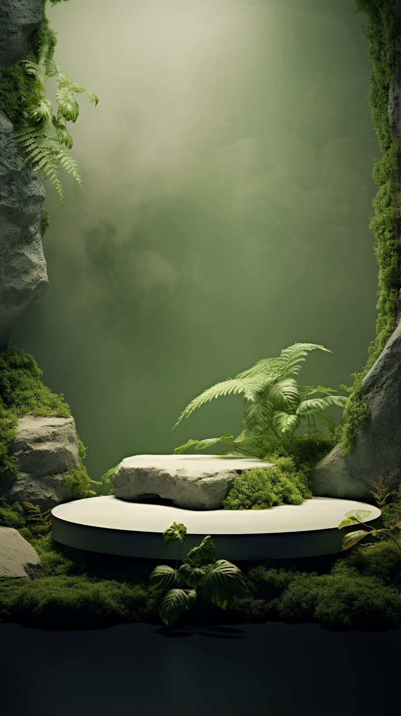 绿意盎然的森林绿植背景图