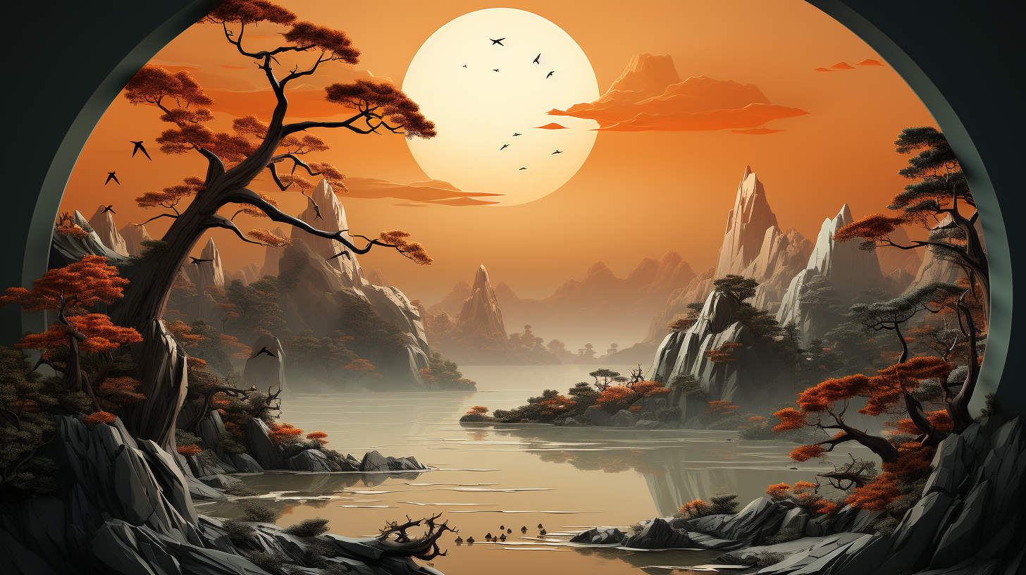 壮丽山水风景图尽显自然之美电脑壁纸