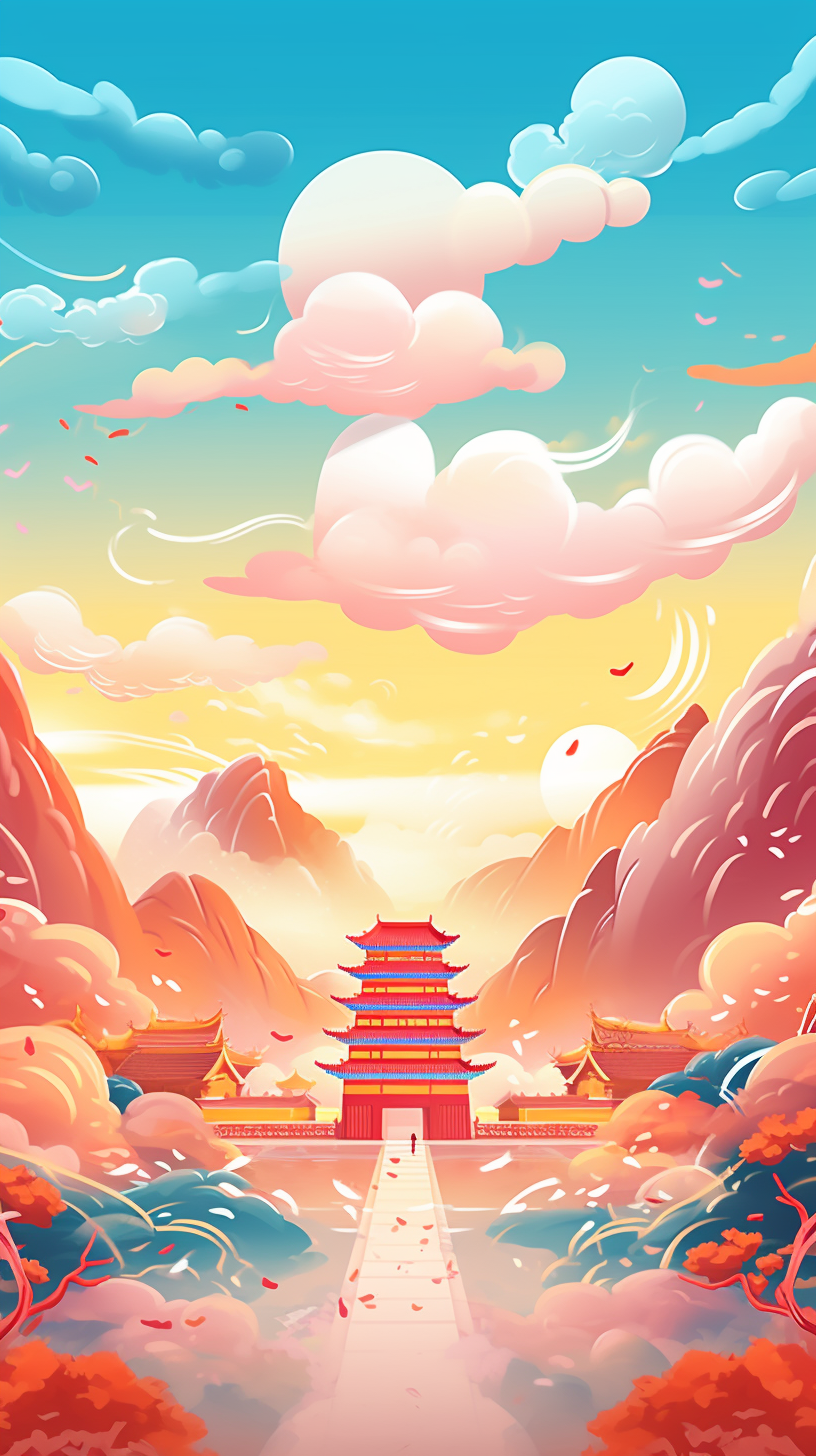 中国风古建筑图手机电脑壁纸