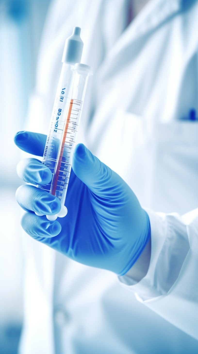科研人员手持试管探索医学奥秘的象征