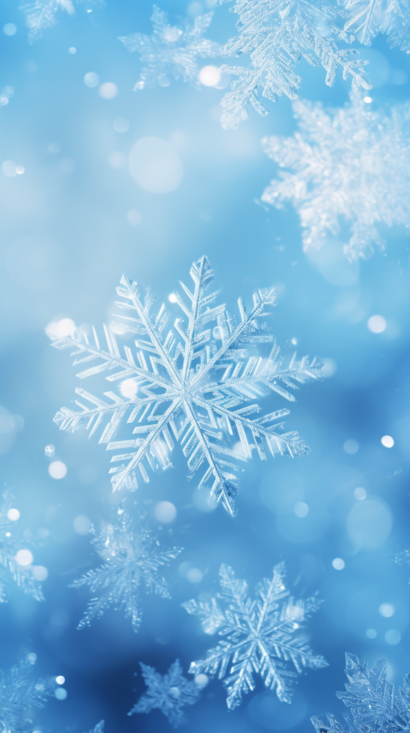 唯美雪花背景图 手机电脑壁纸