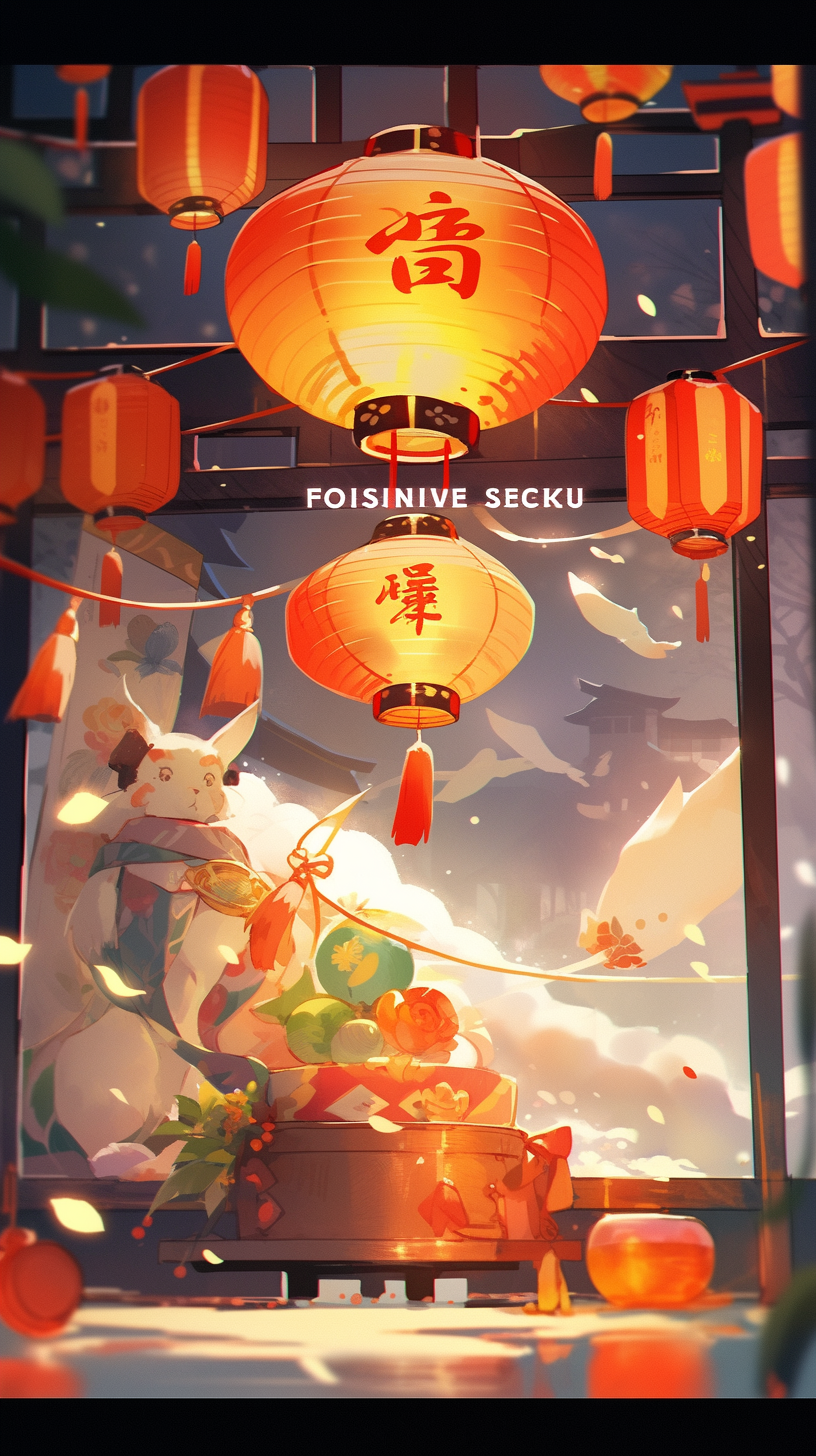 喜庆红灯笼装点春节氛围满满的精美壁纸