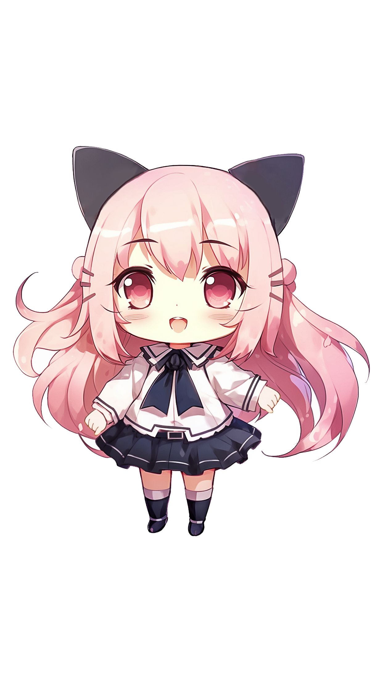 可爱猫耳少女形象手机电脑壁纸
