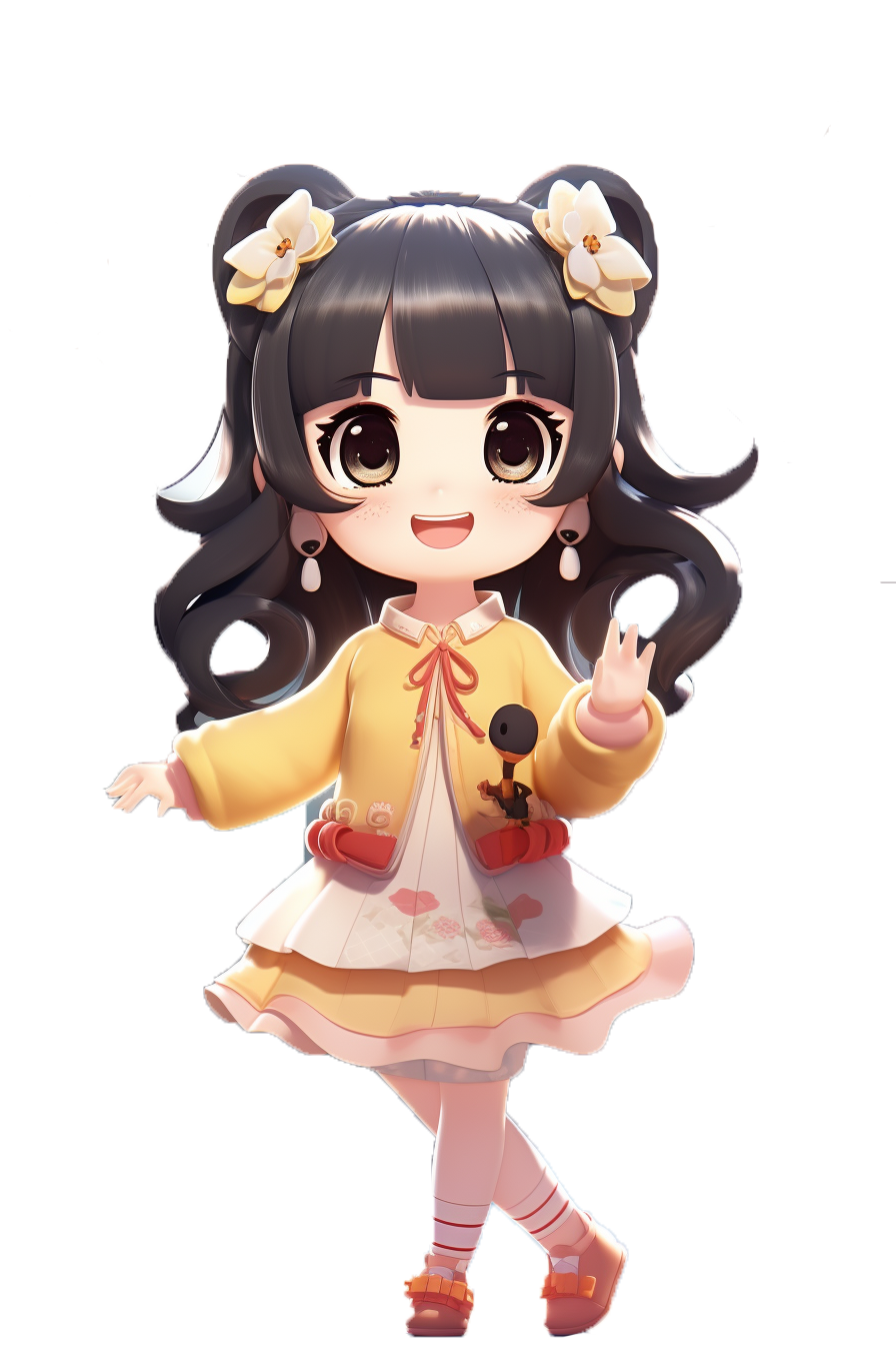 可爱卡通少女形象宣传物料 萌趣满满