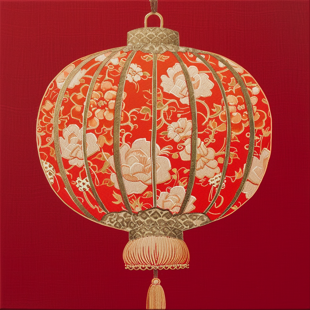 精美中国风红灯笼图春节宣传物料