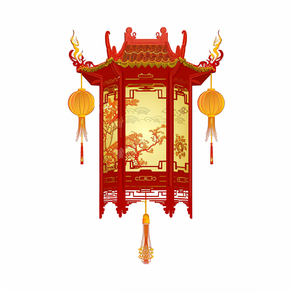 精美中国风红灯笼 传统节日喜庆宣传物料