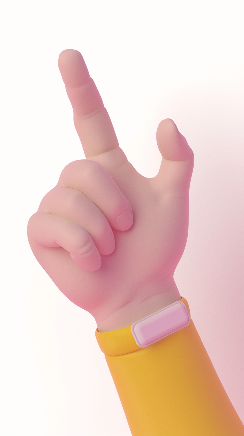 可爱的3D手型图壁纸