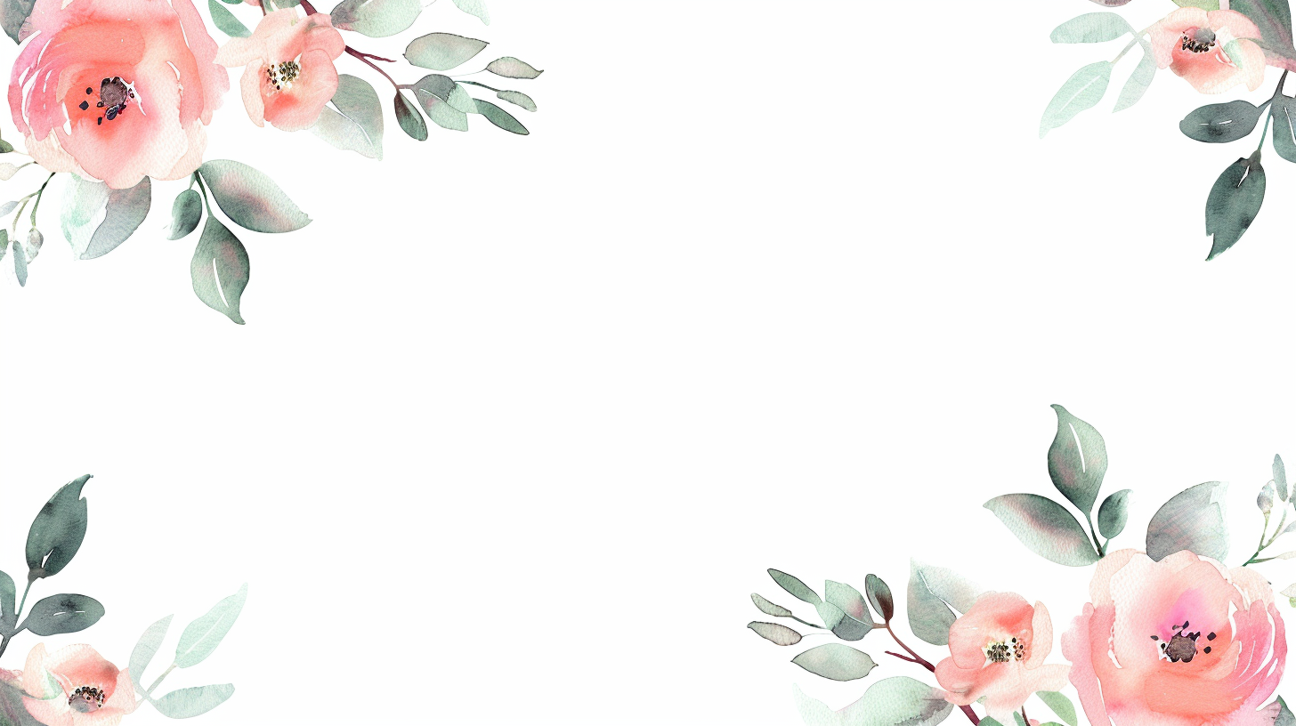 唯美水彩花卉图壁纸素材