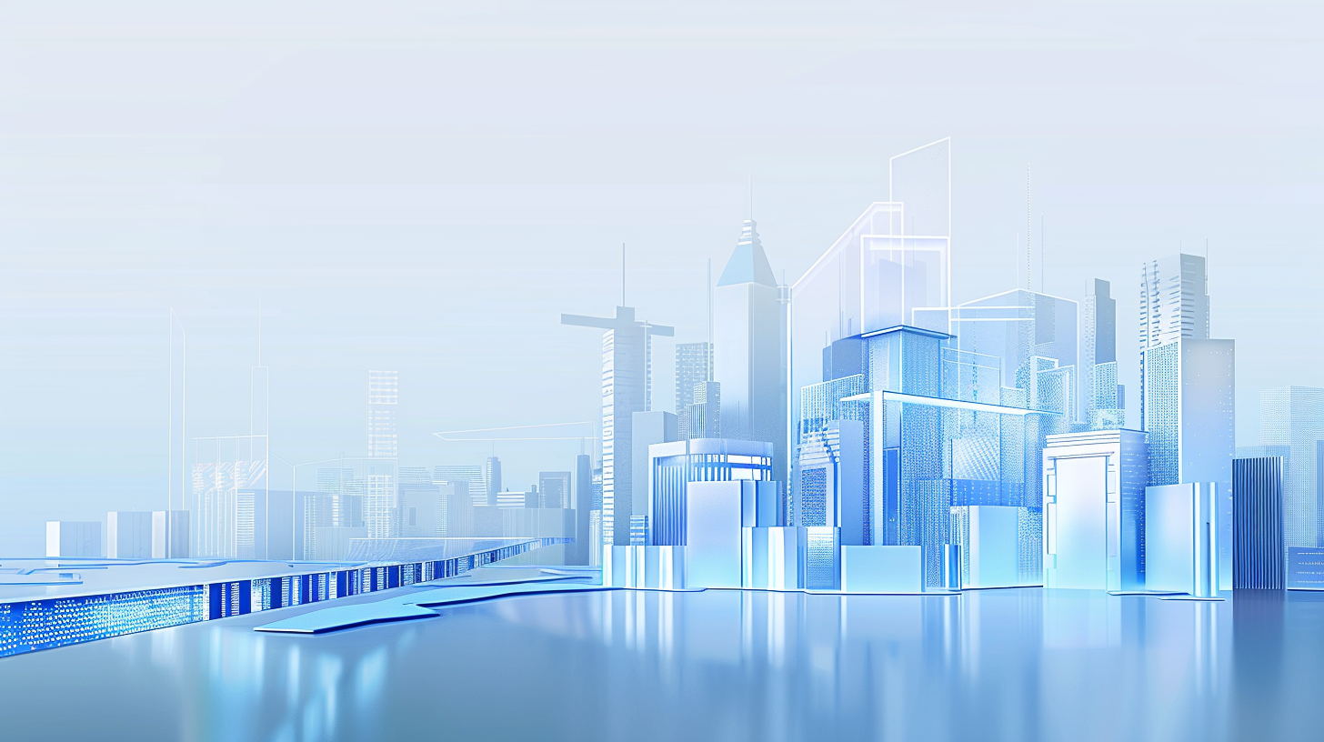 科技感十足的城市建筑壁纸