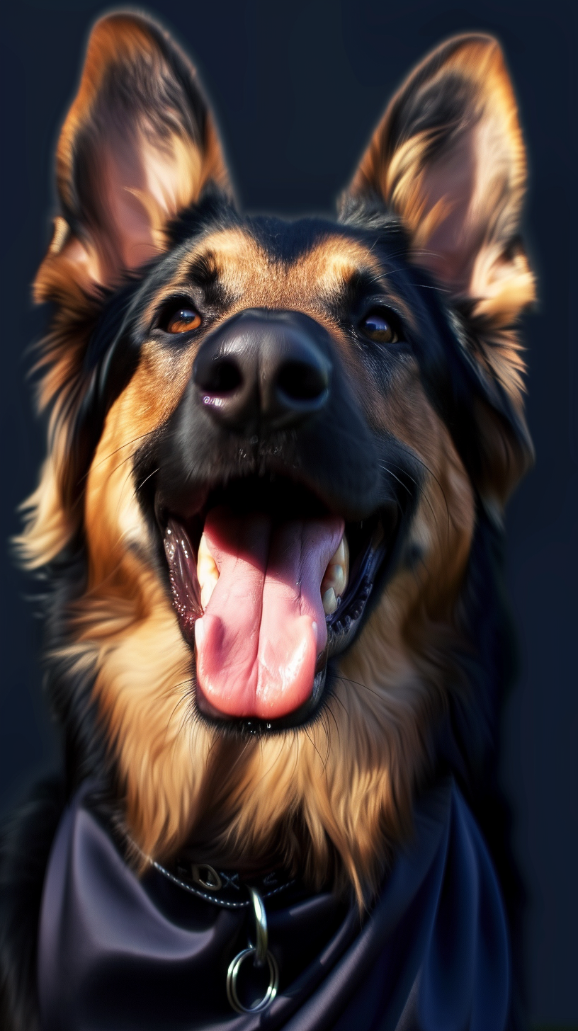 可爱德国牧羊犬宠物照