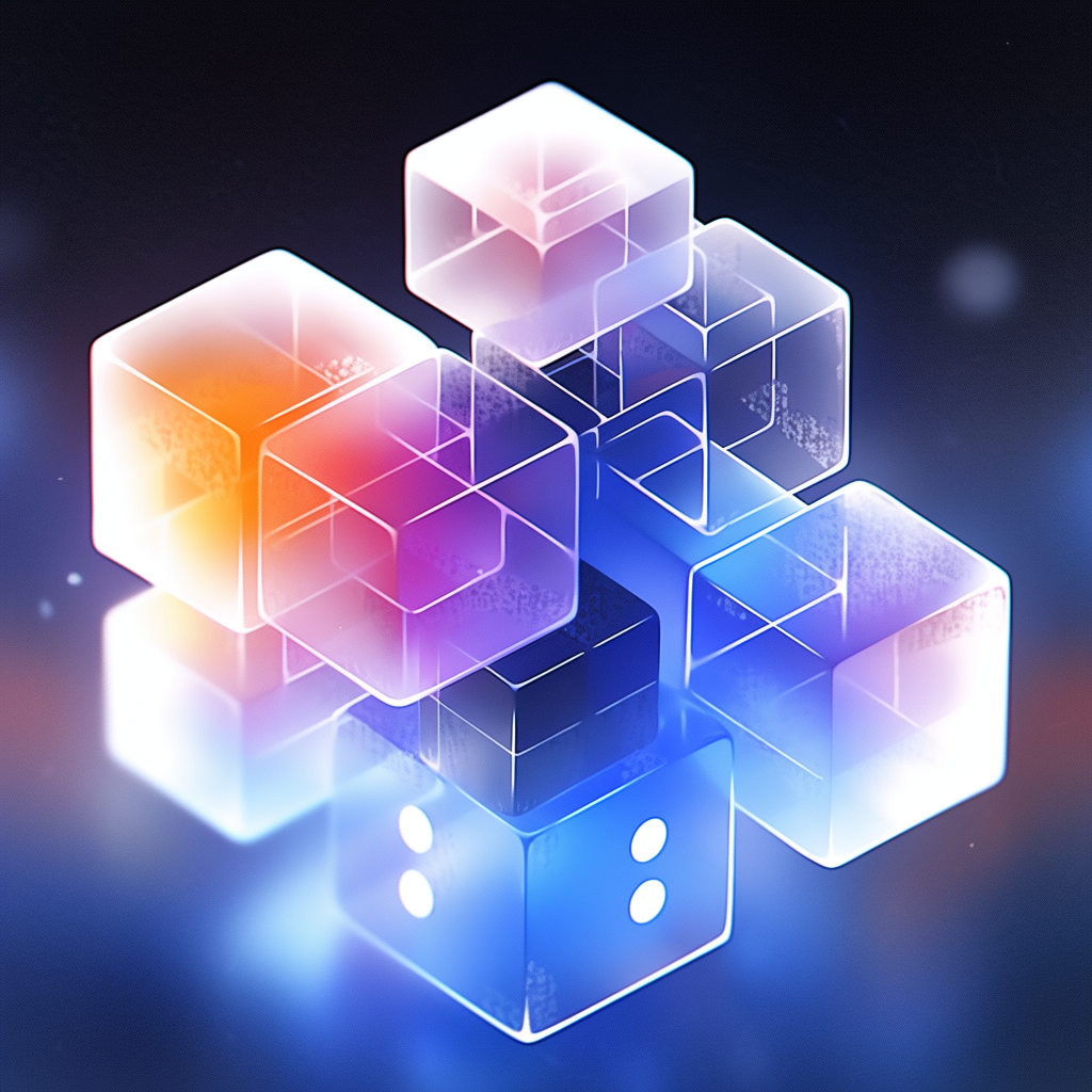 酷炫3D立体方块造型时尚几何背景