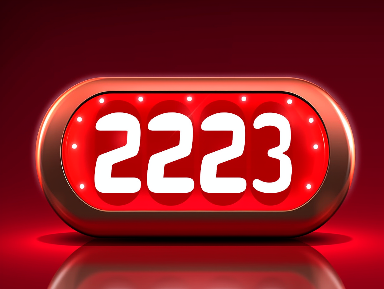 亮眼红色数字2223 时尚数码宣传物料
