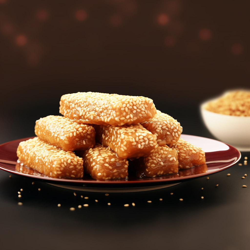 美味芝麻糕点传统中式零食经典