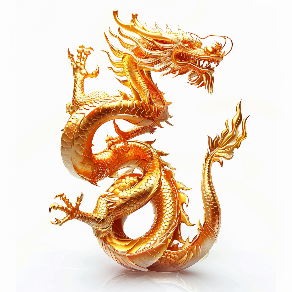 金色祥龙造型图中国风传统韵味