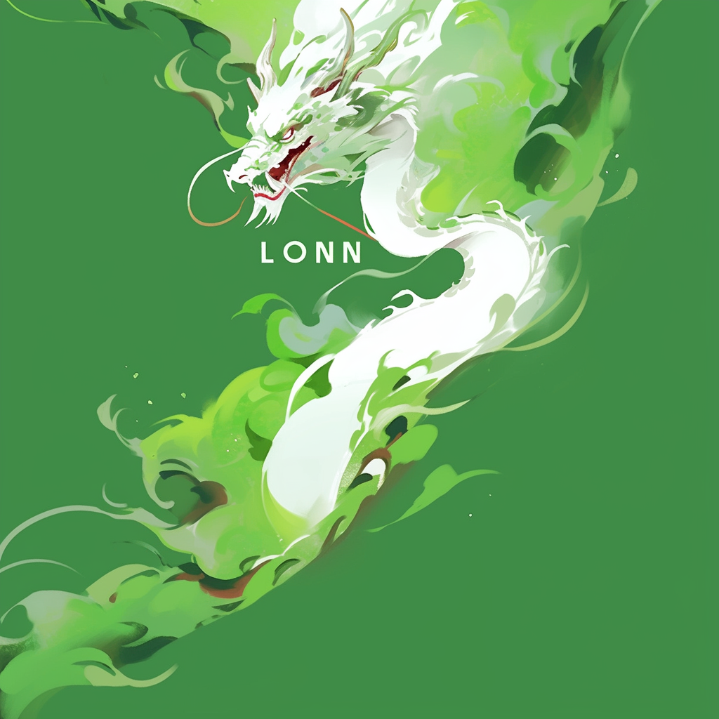 酷炫白龙形象的LONN宣传海报