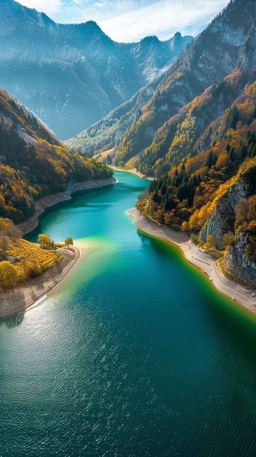 美丽湖泊山水图壁纸素材