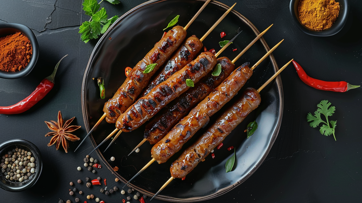 美味烤肠串烧烤美食享受