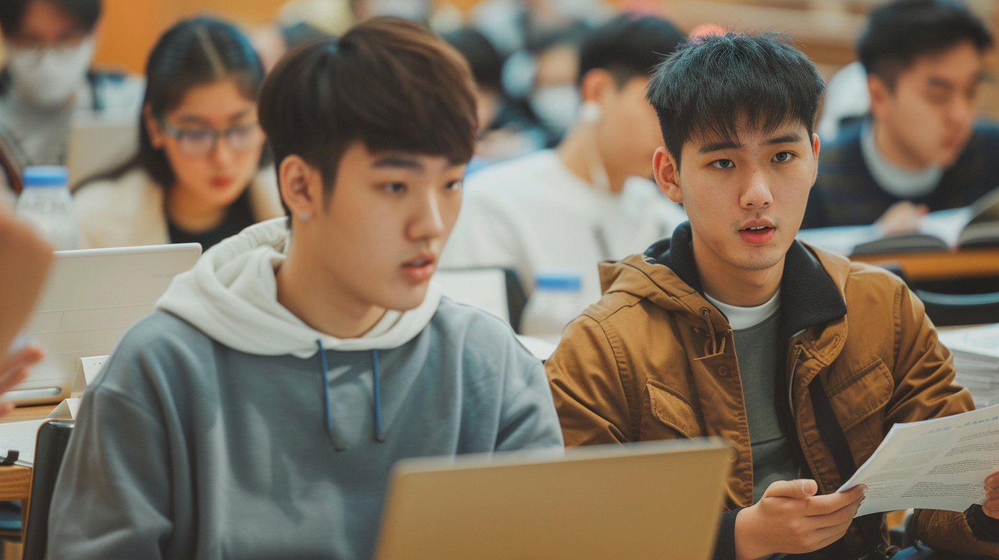 学生们认真听讲的教学场景宣传物料