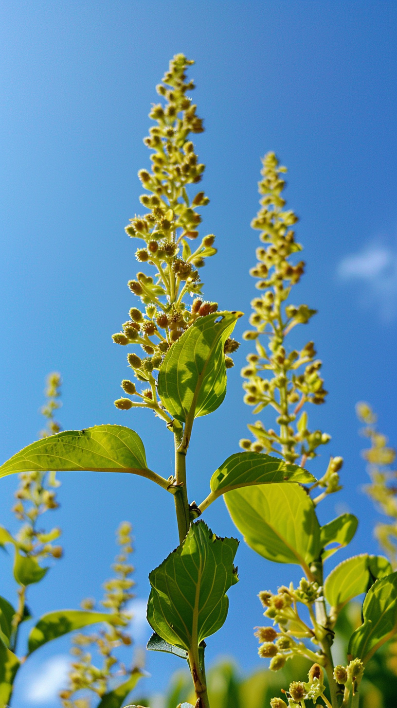 绿叶黄花植物特写壁纸清新自然风