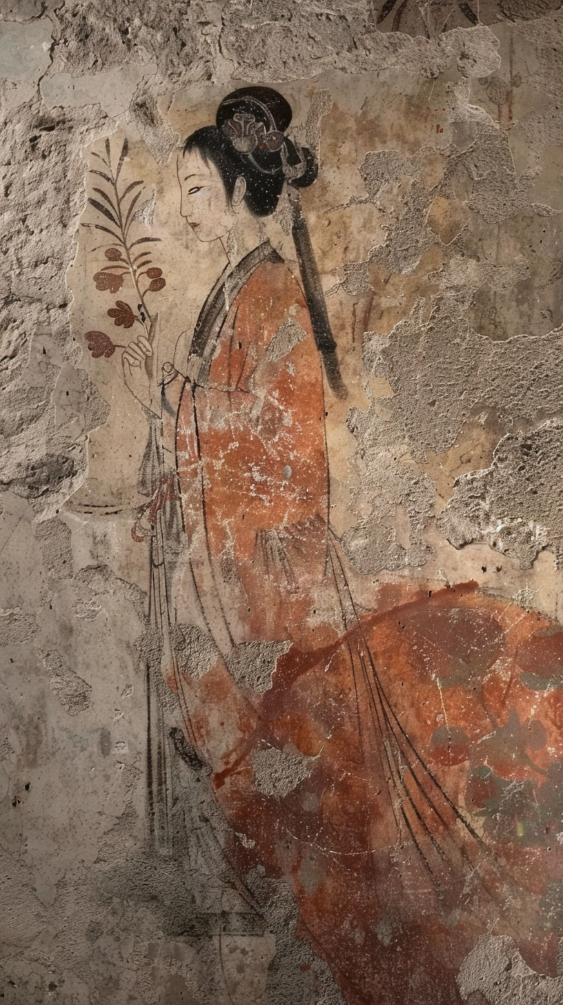古代壁画上的古装人物形象文艺风采