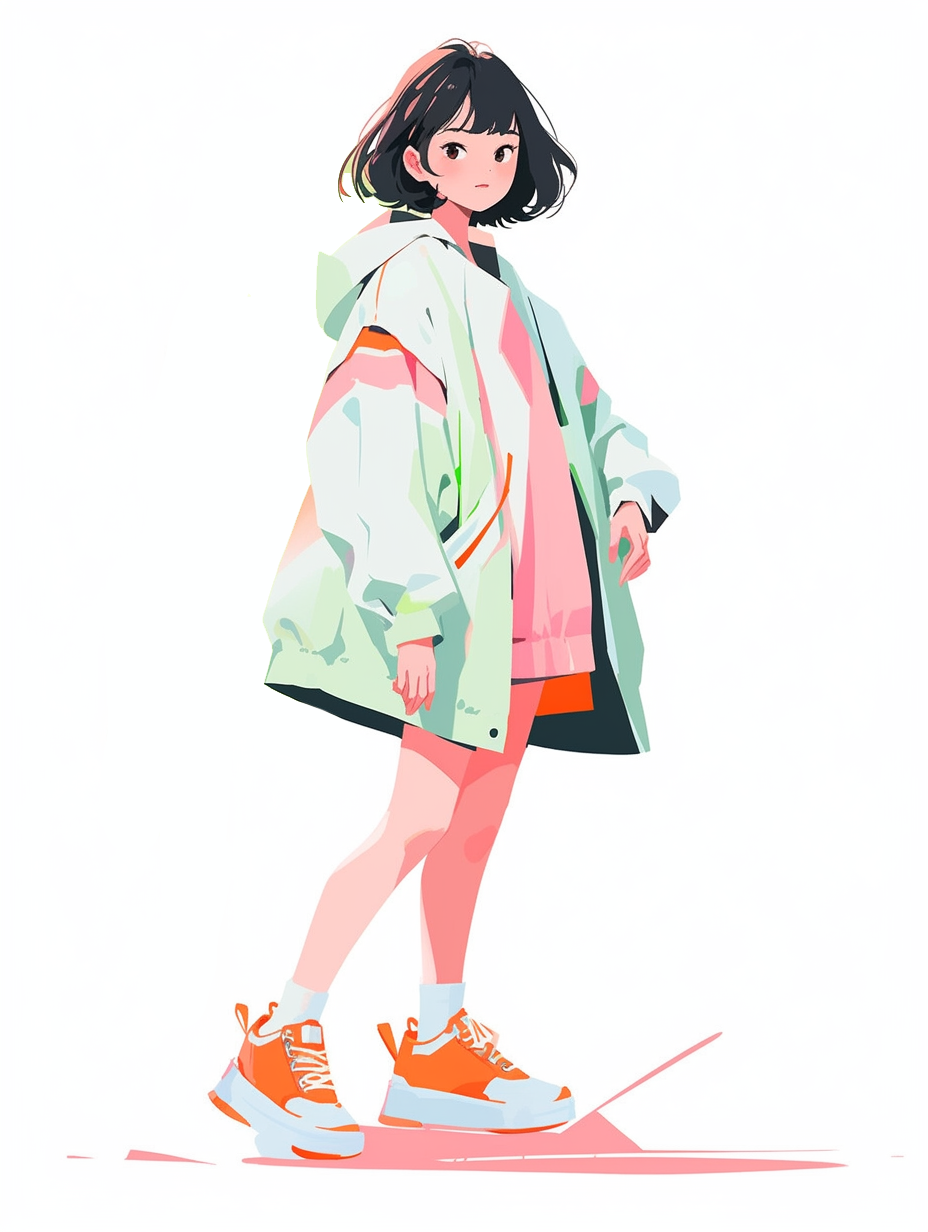 时尚穿搭少女图