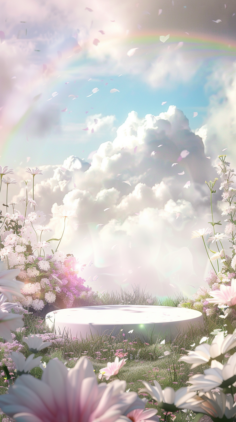梦幻花海云端展台