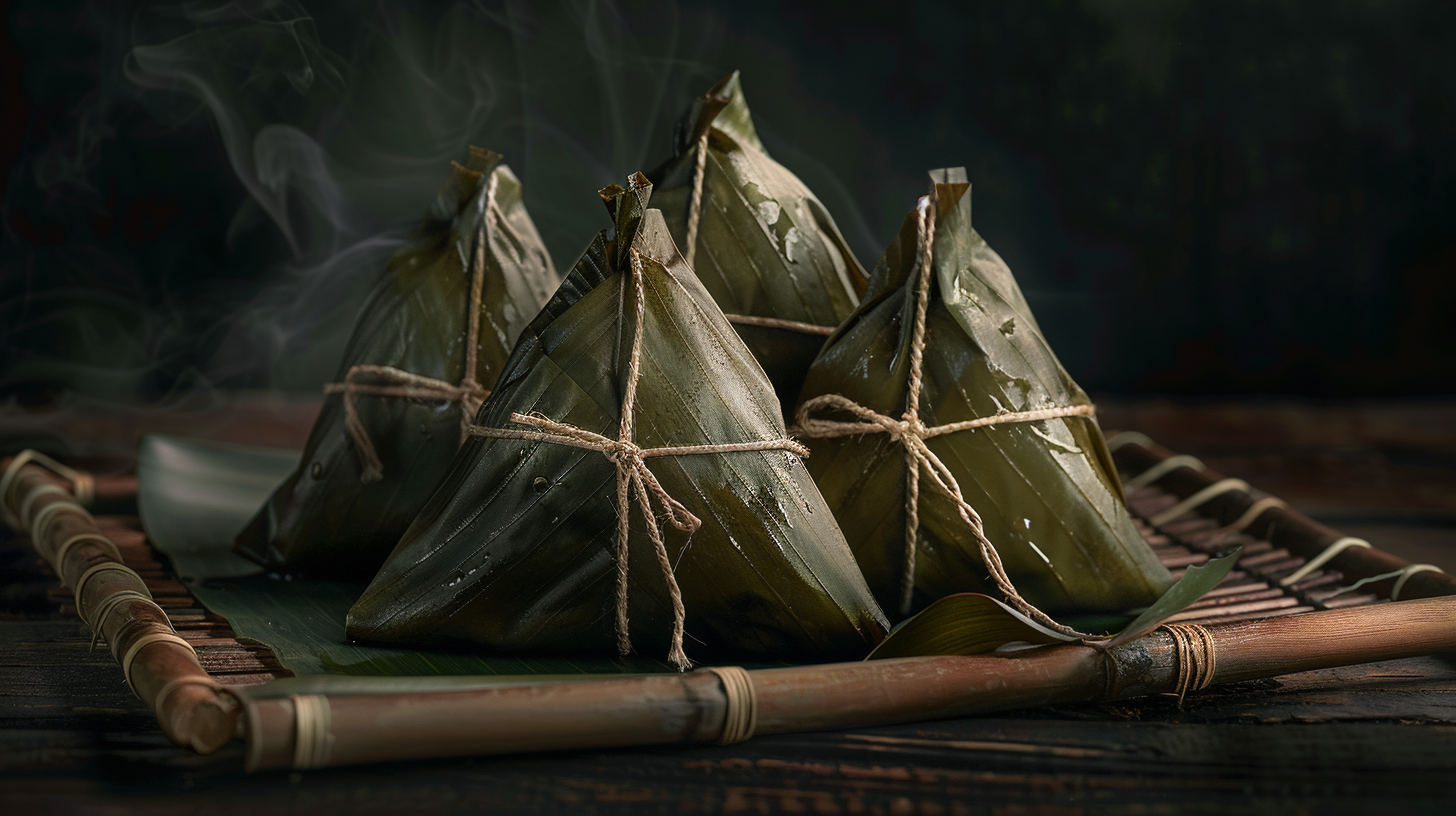 传统粽子美食浓浓端午情的宣传物料
