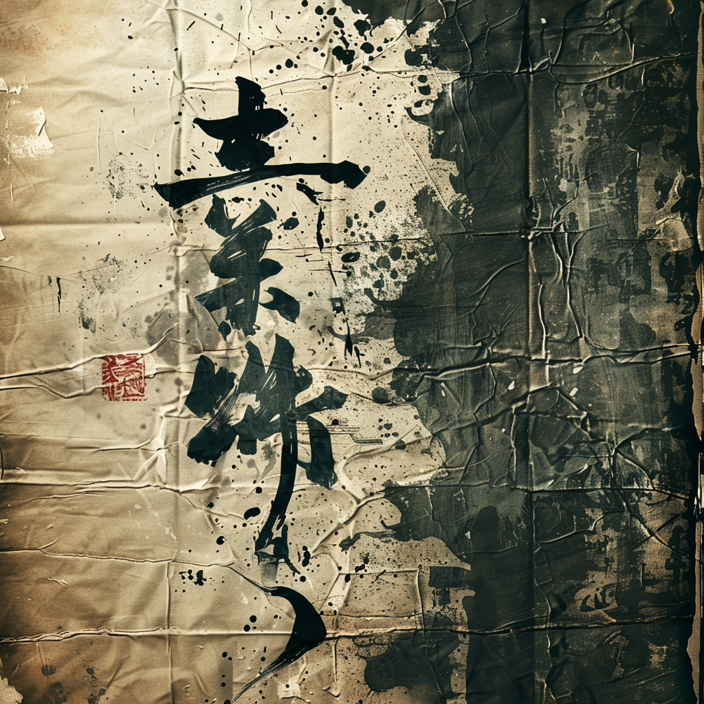 传统书法风格的纹理背景