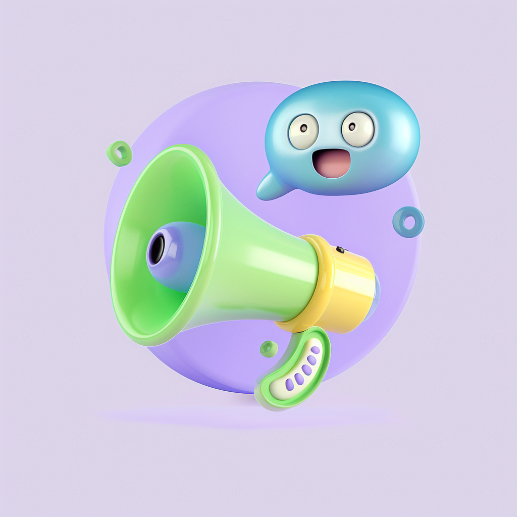 可爱风格的扩音器