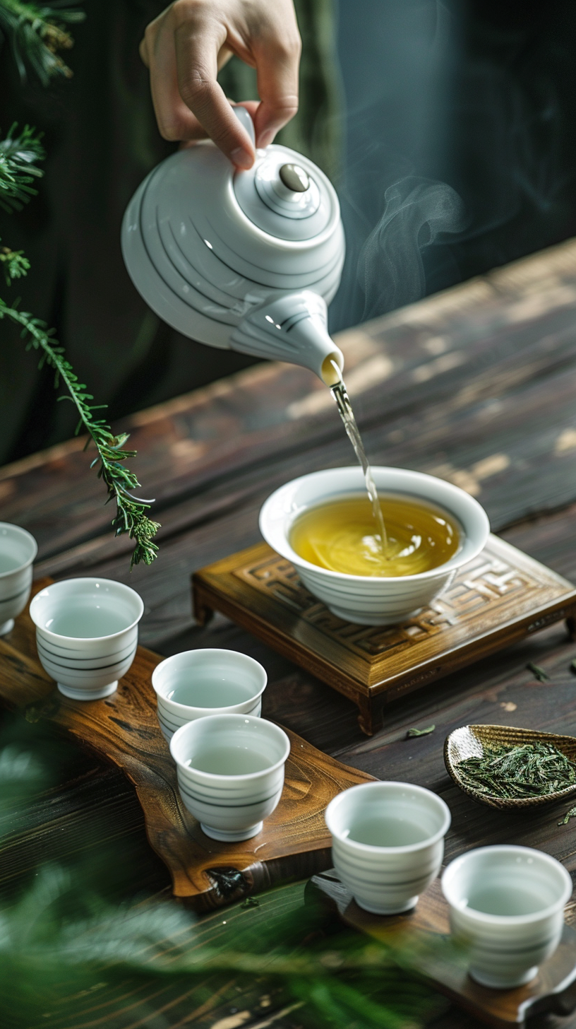 精致茶具泡出香茗优雅品茶时光