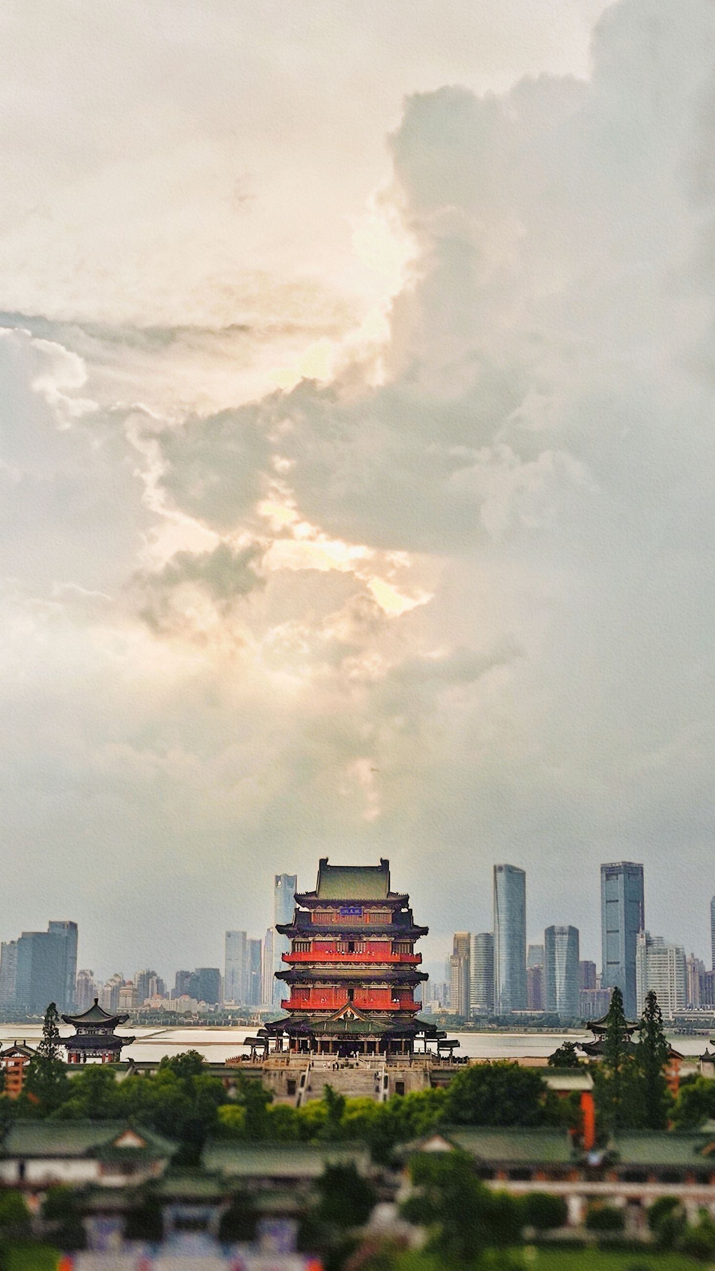 滕王阁壮丽景致 城市地标古韵风采