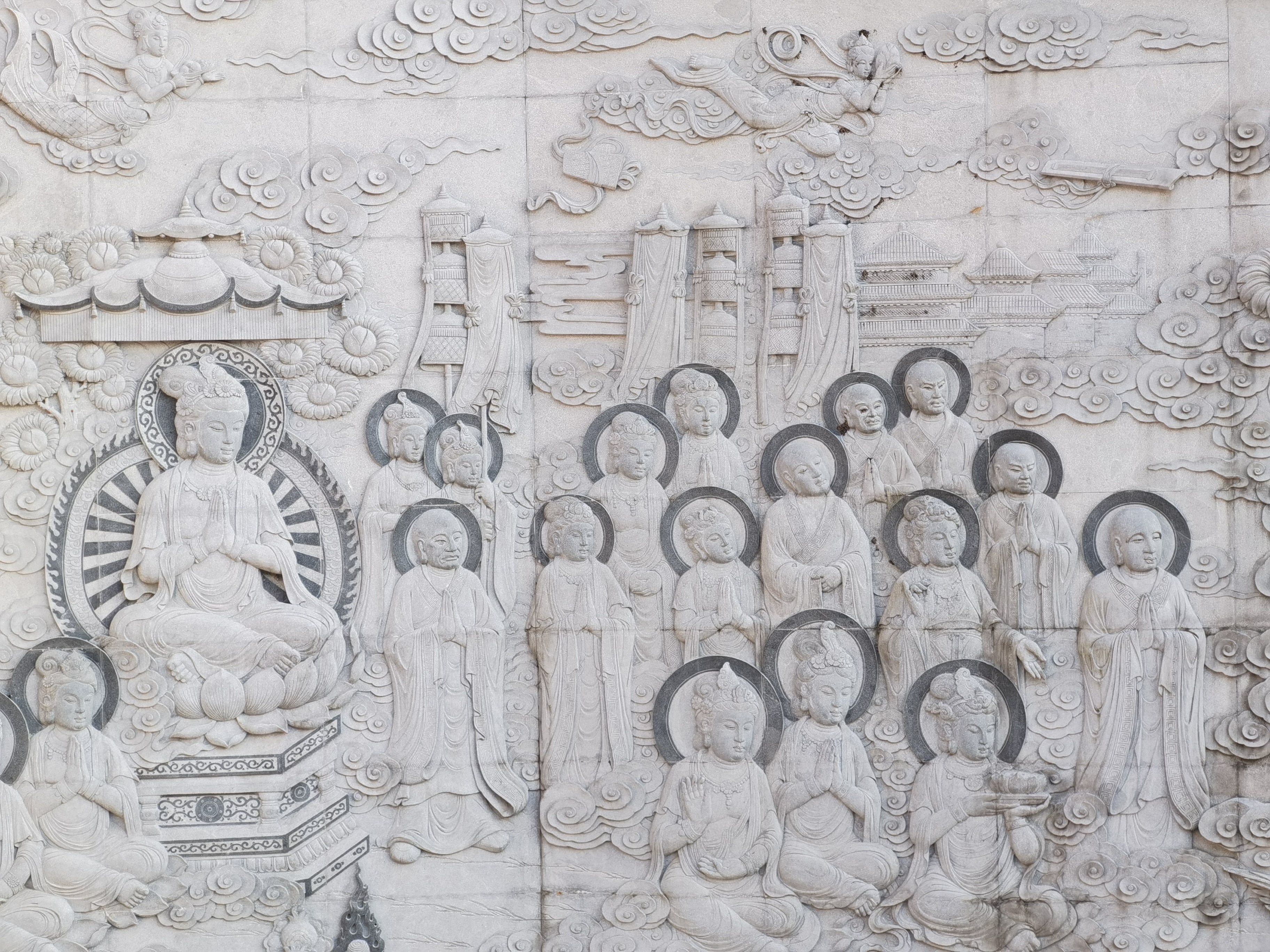 精美佛像雕刻壁画中国风艺术魅力