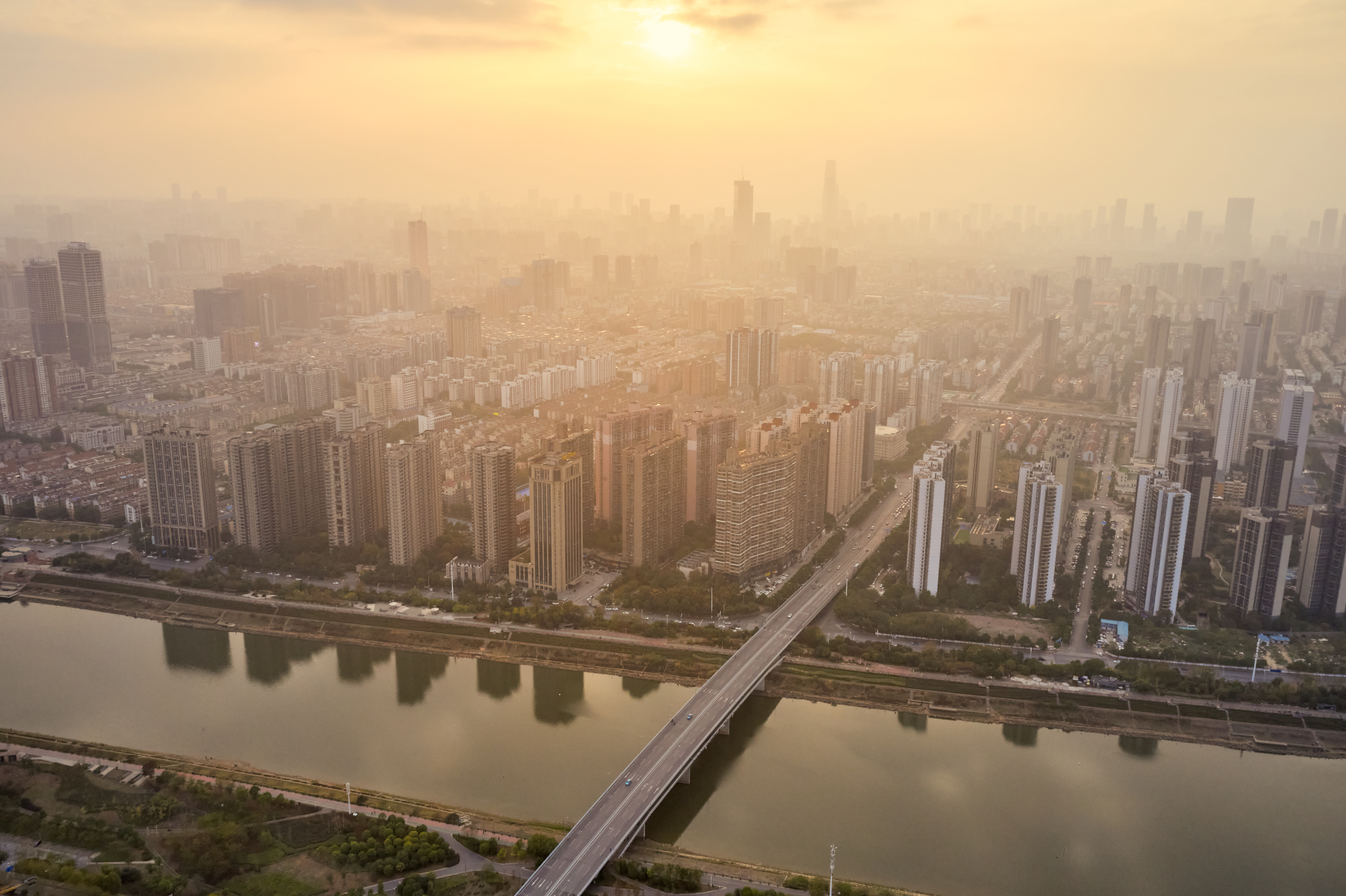 城市江河风景图繁华之景