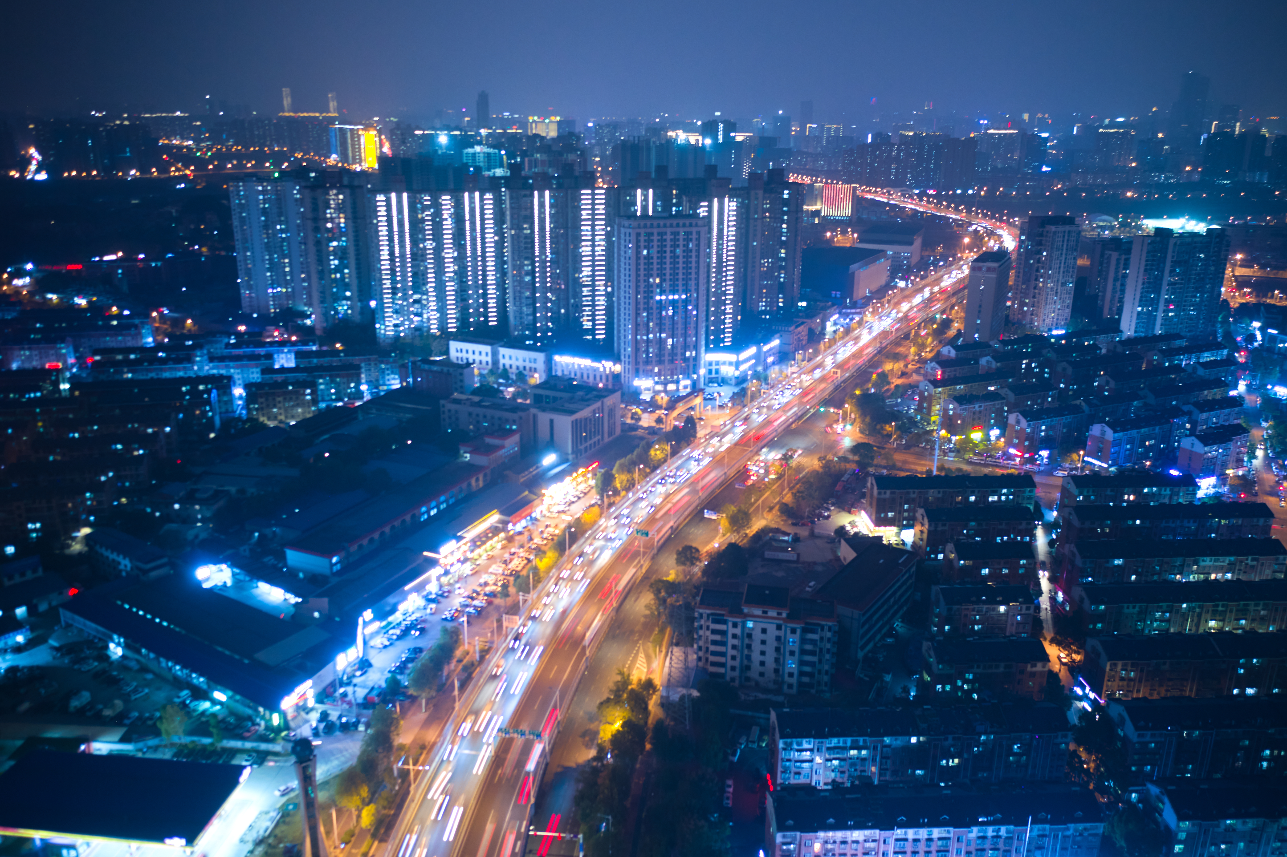 璀璨夜景展现城市繁华电脑壁纸