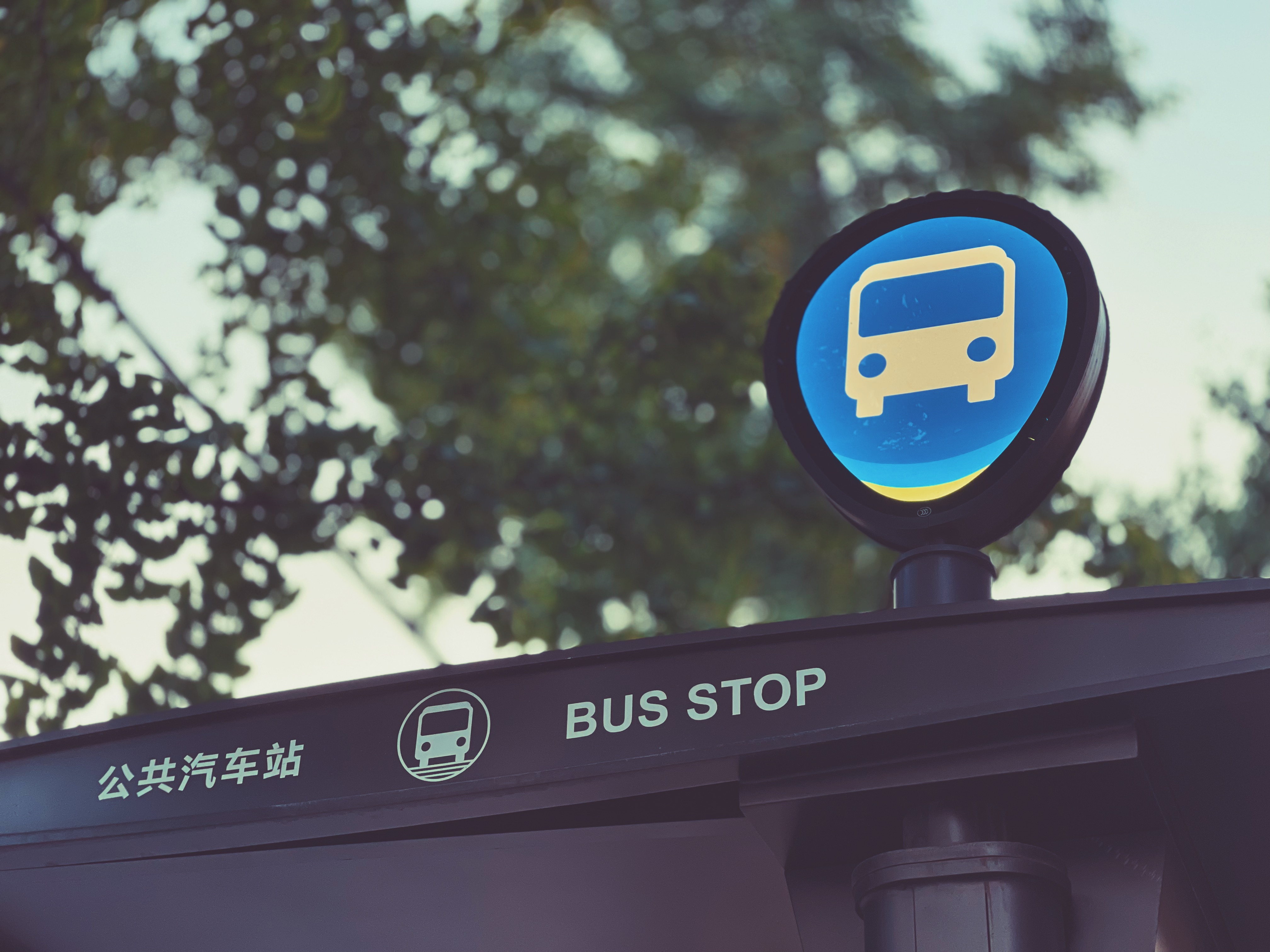 公交车站标志设计公共交通出行标识