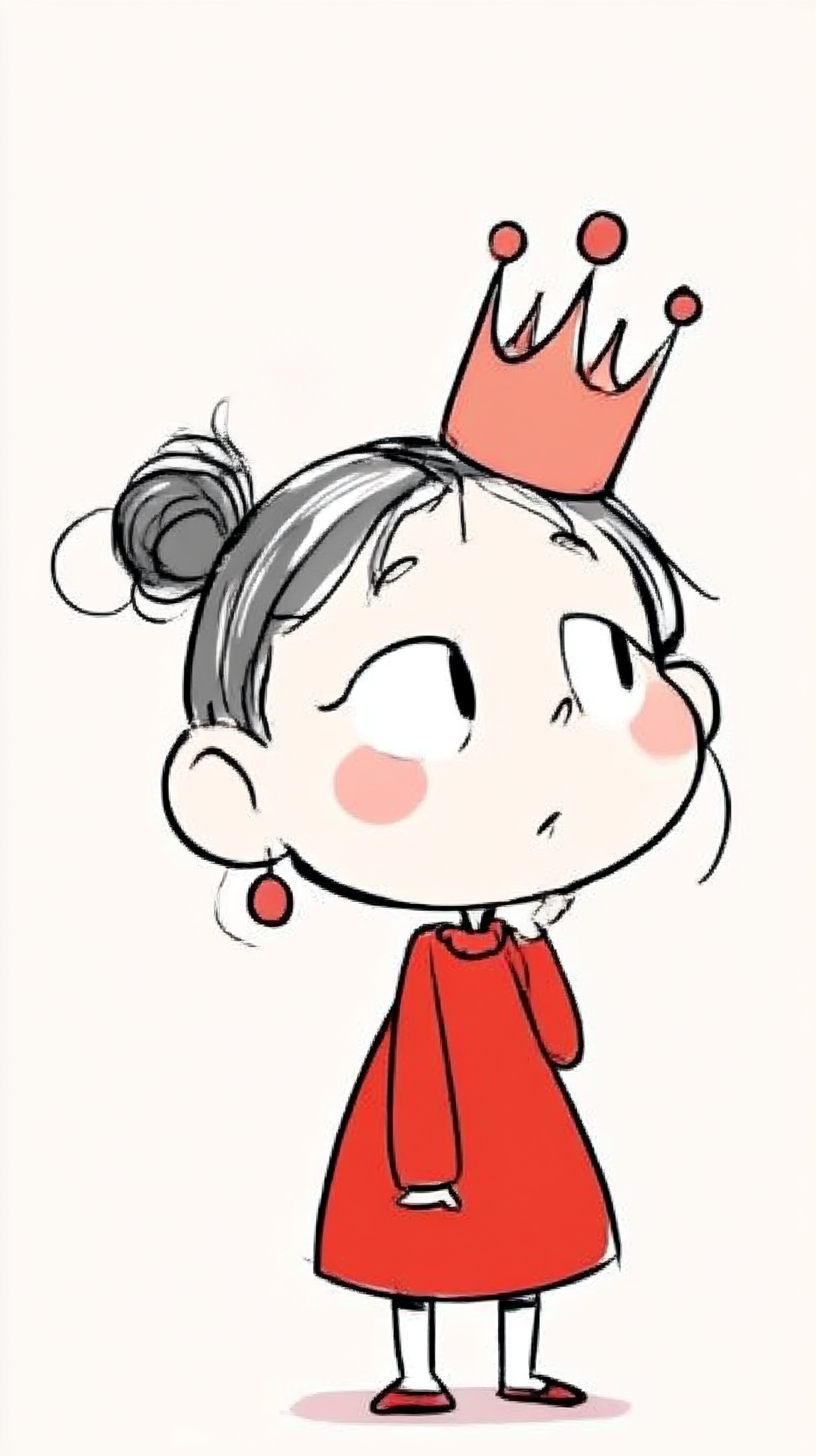 漫画卡通可爱简约小女孩插画
