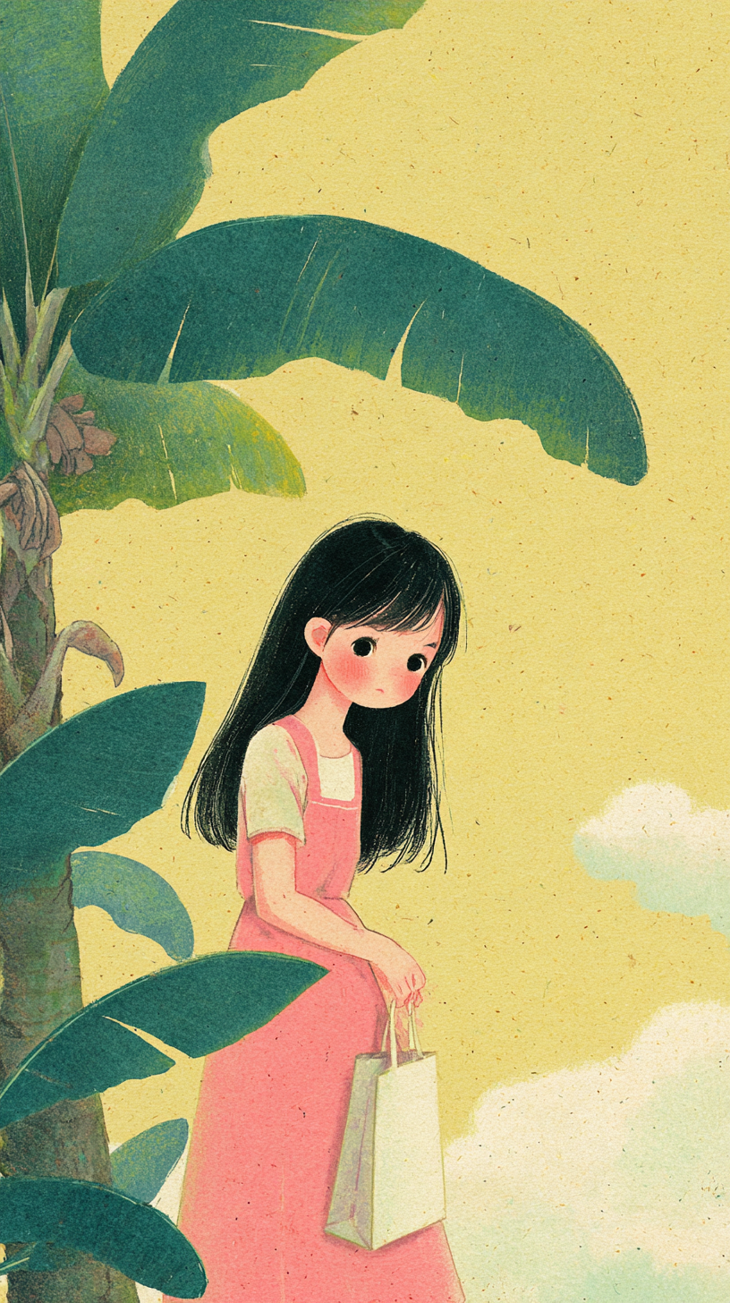 美少女手绘插画