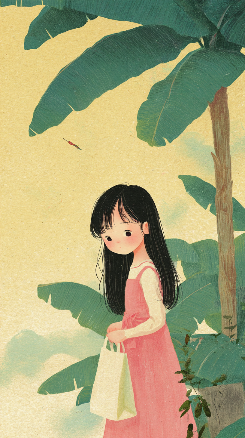 美少女手绘插画