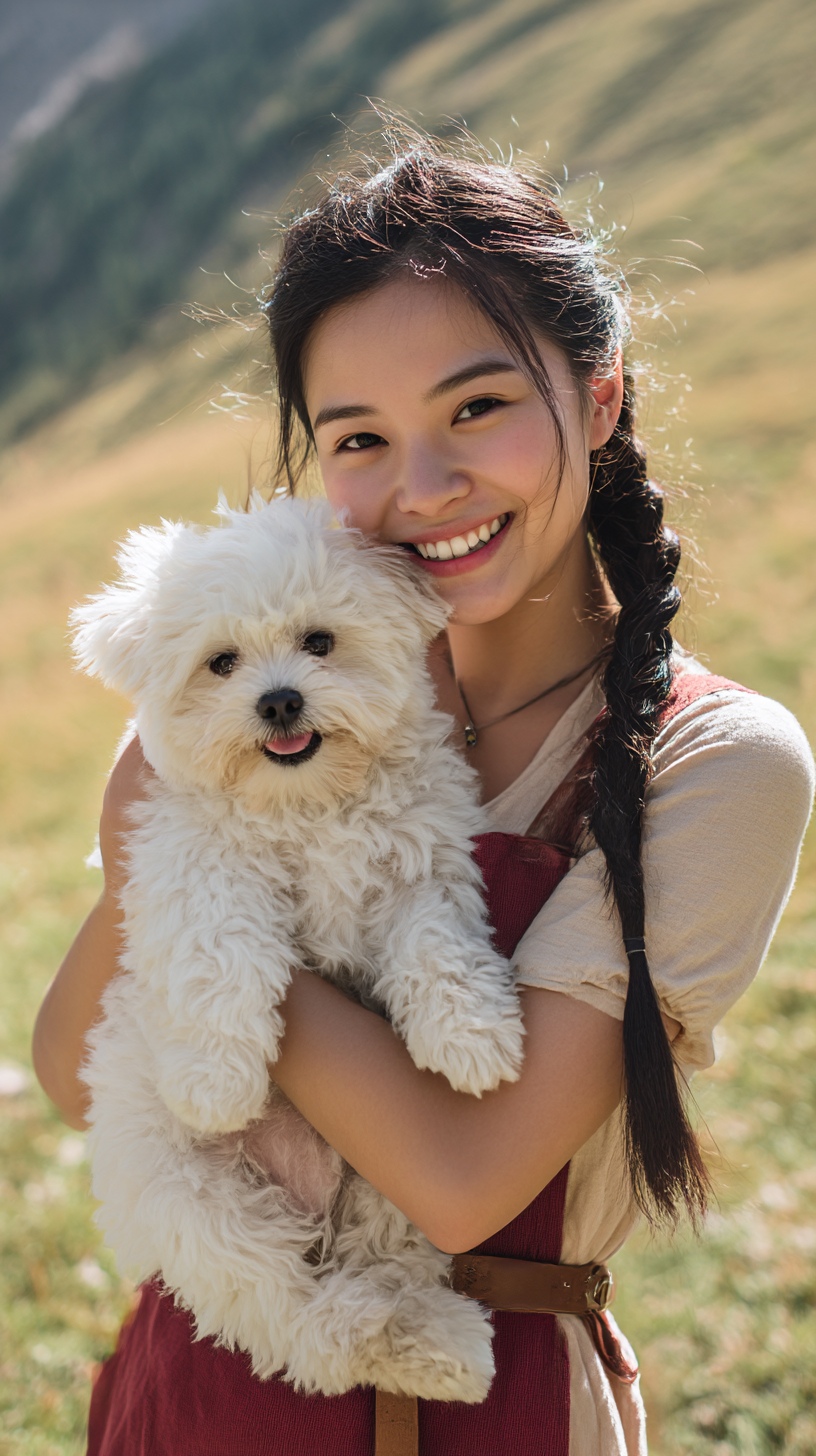 美少女和小狗