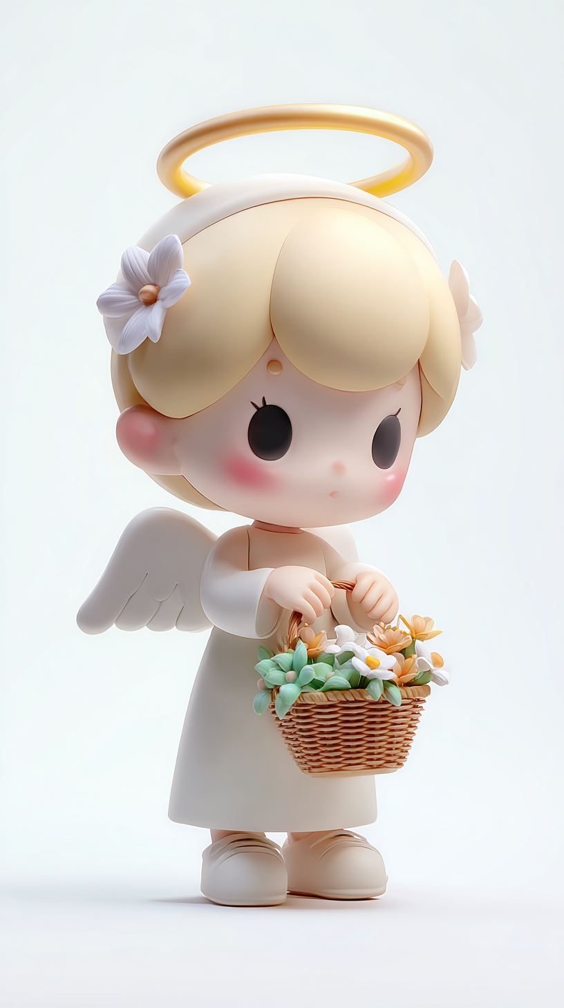 3D可爱天使形象宣传素材