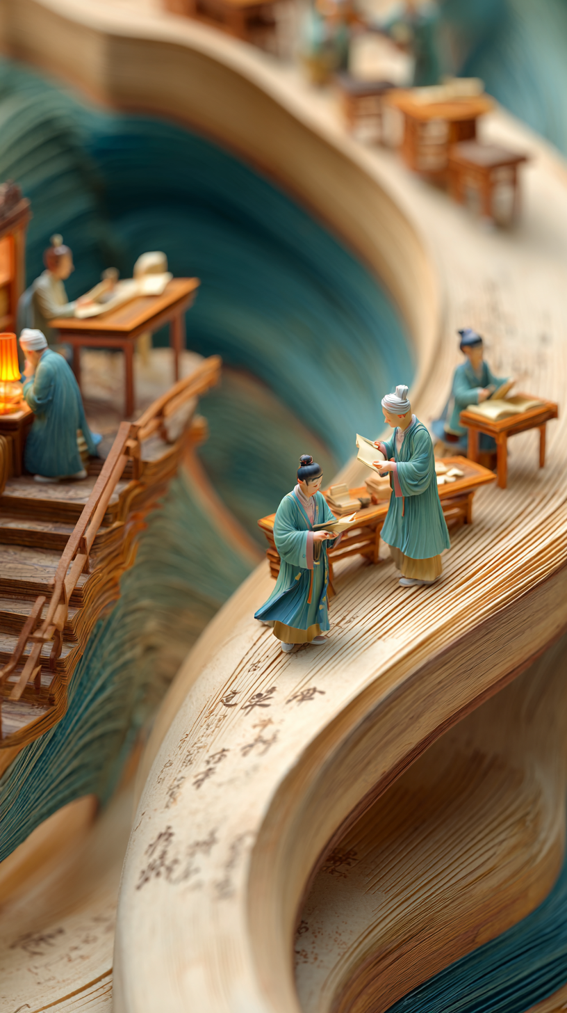 3D立体书本标签宣传背景