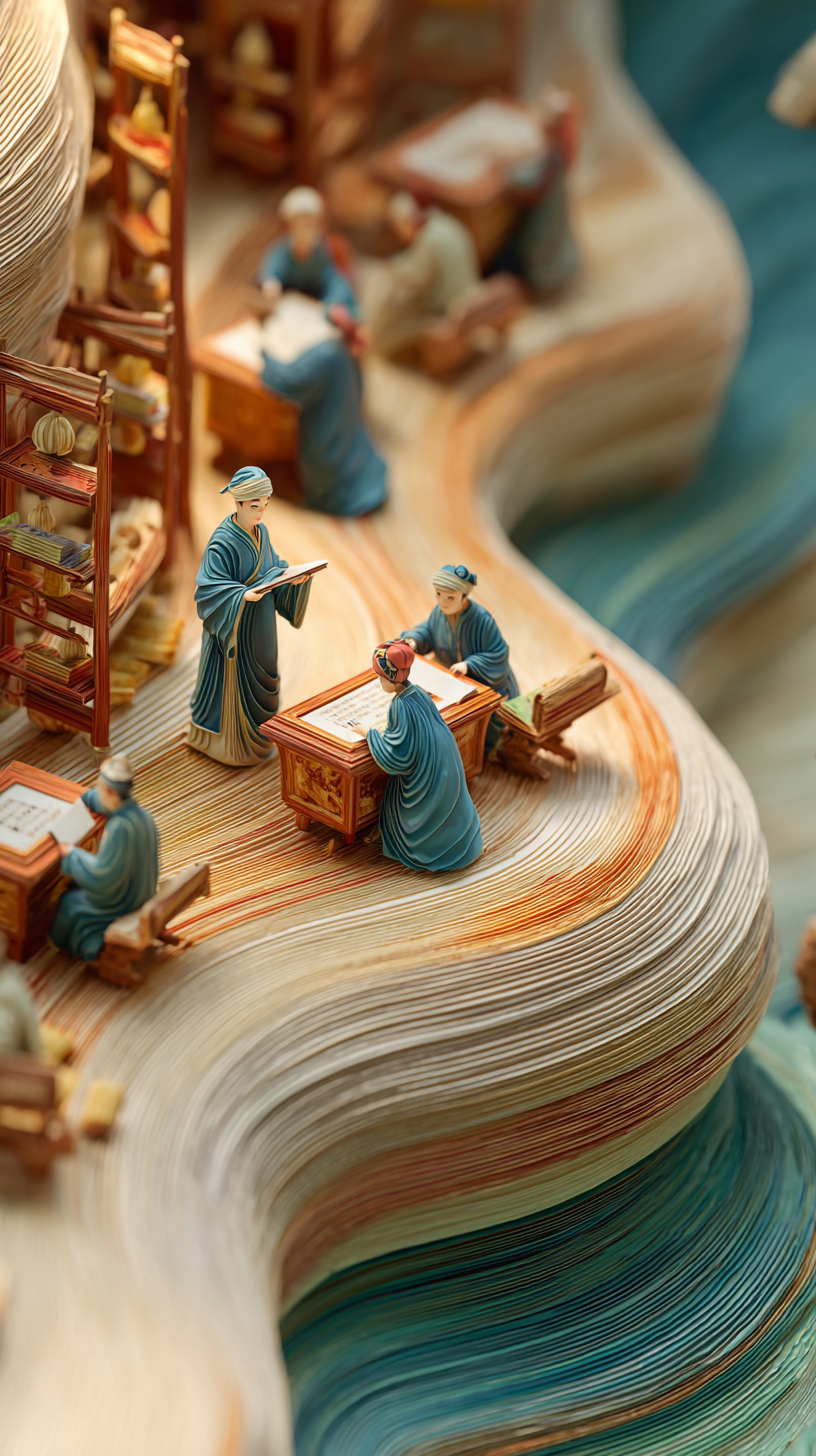 3D立体书本标签宣传背景