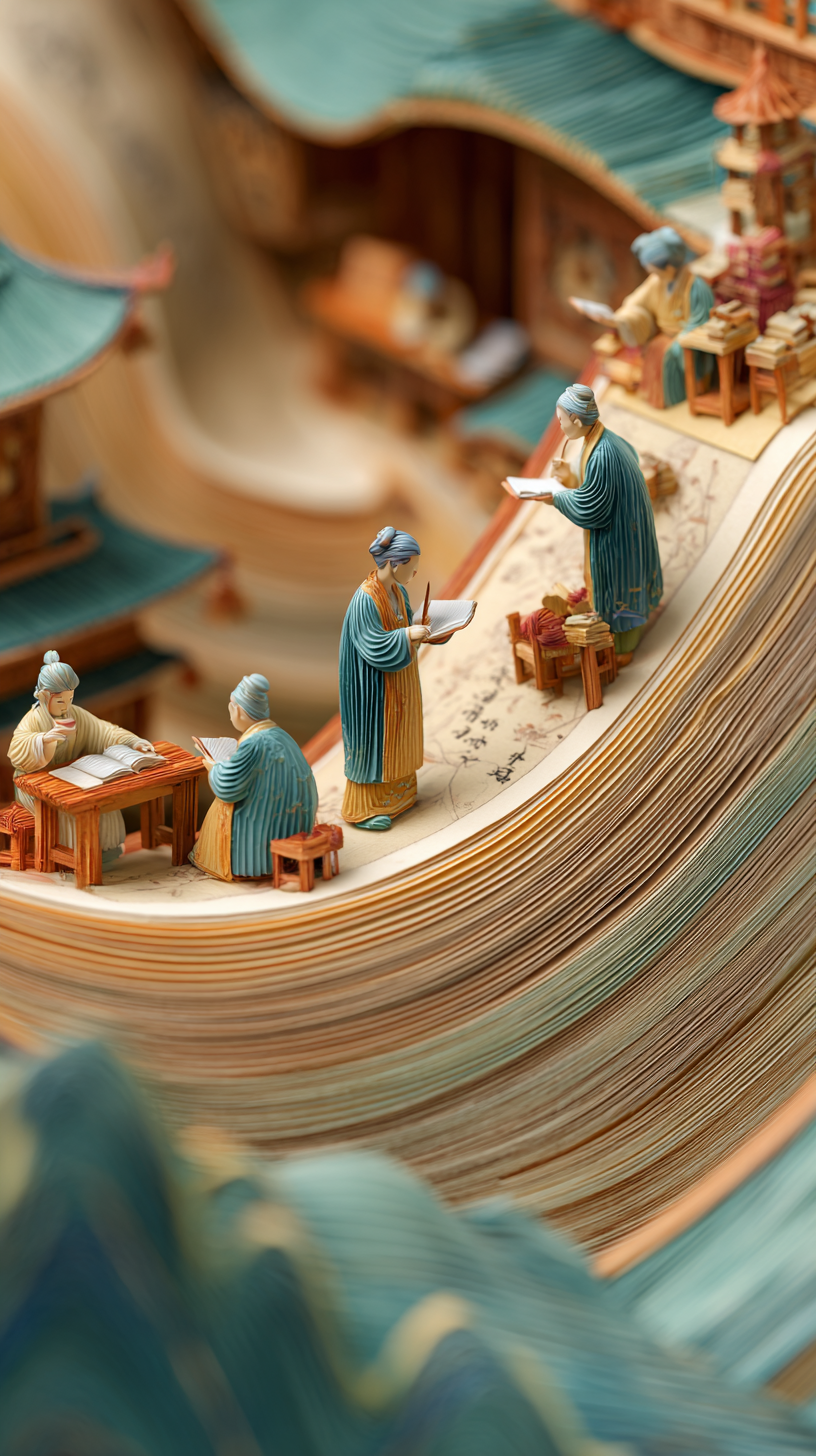 3D立体书本标签宣传背景