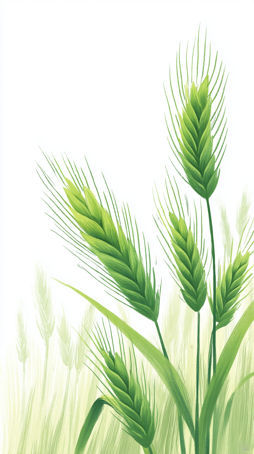 绿色清新手绘小麦穗宣传物料