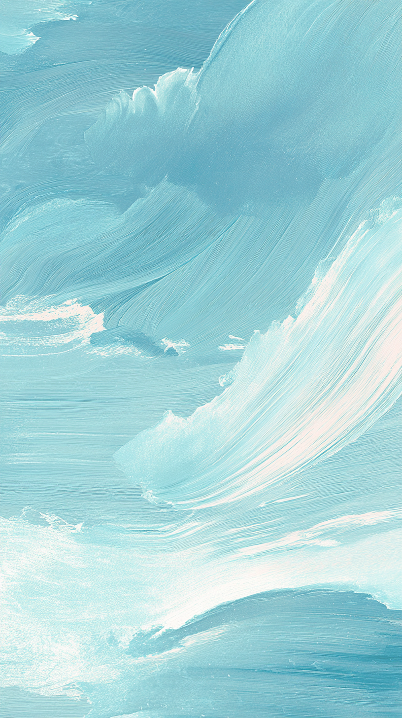 清新手绘海浪纹理背景