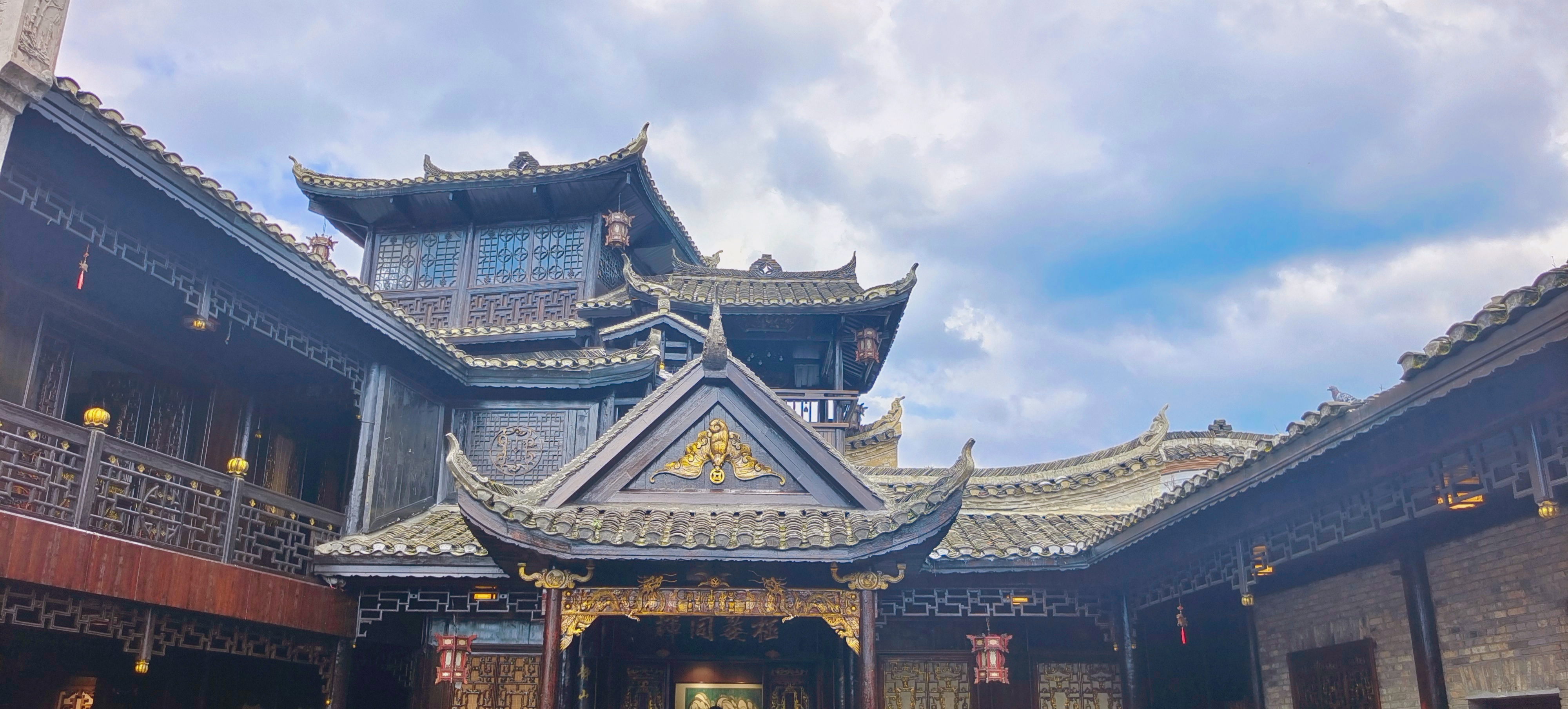 古建筑尽显中国风，特色文化的宣传物料