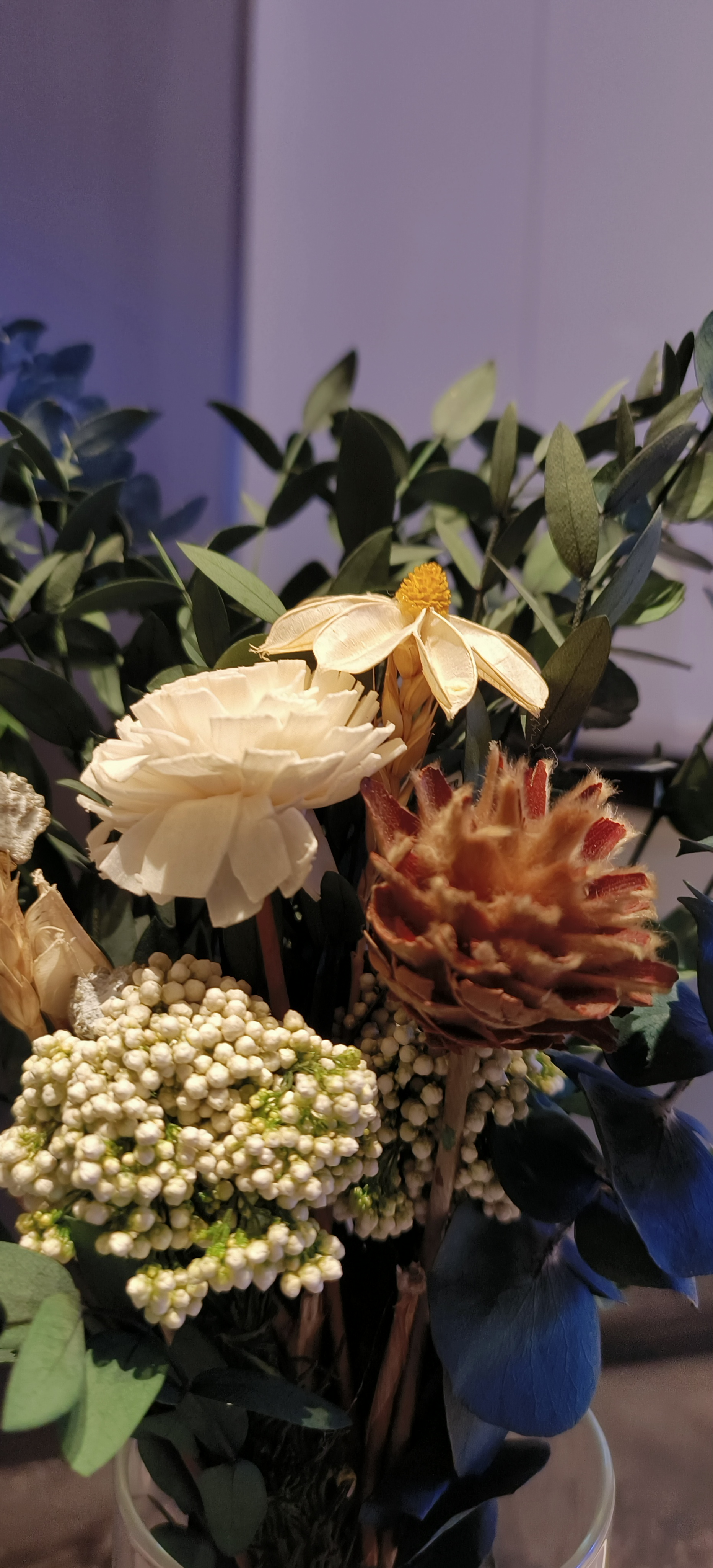 多彩干花绿植组合文艺清新装饰摆件